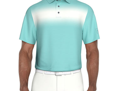 Pga Tour Mens Regular fit Short Sleeve Polo Shirt Small Blue White