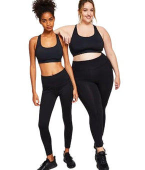 Ideology Women Compression High Waist Pocket 7/8 Length Leggings Black Size 1X