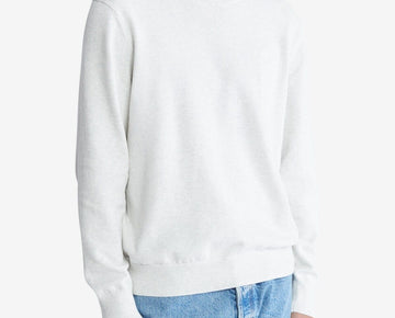 Calvin Klein Men's Solid Supima Cotton Crewneck Sweater Gray Size M MSRP $90