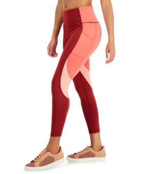 Ideology Leggings Size XXL Fruity Red Pear Colorblock Ankle Yoga Gym Pants