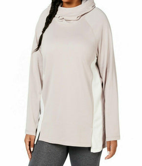 Calvin Klein Women Top Performance Cowl Neck Hoodie Pullover Pink SALE Size S