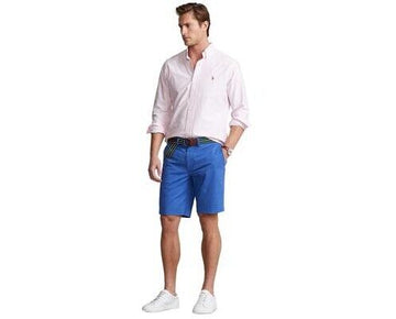 Polo Ralph Lauren 9.5" Stretch Cotton Chino Classic Shorts Blue Size 42 MSRP $80