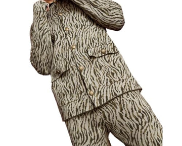 Royalty By Maluma Mens Animal Print Sweater Shirt Jacket Green Size XL