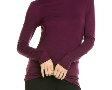 Anne Klein womens Seamless Turtleneck Top, Size XL, Purple