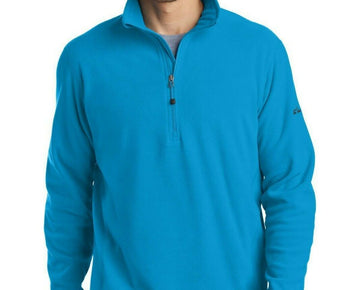 Eddie Bauer Men's Peak Blue Half Zip Microfleece Jacket Blue Size M