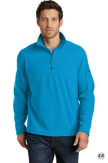 Eddie Bauer Men's Peak Blue Half Zip Microfleece Jacket Blue Size M