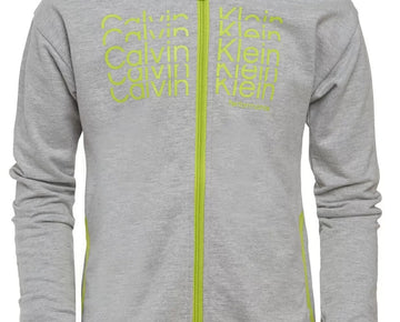 Calvin Klein Performance Big Girls Embossed Logo Hoodie Gray Size L (12/14) $44