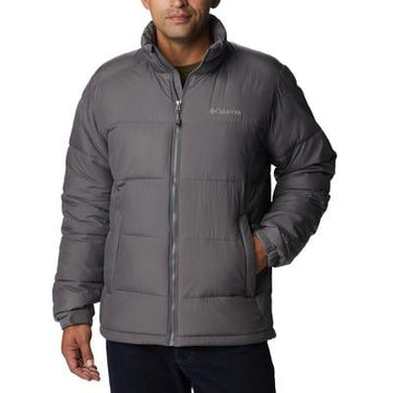 Columbia Men's Pike Lake Water Resistant Puffer Jacket Size L City Grey