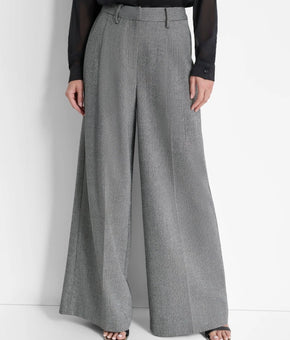 DKNY Women?¢ç?s High-Rise Wide-Leg Dress Pants Gray Size 12 MSRP $109