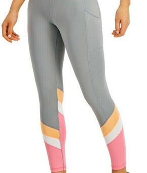 Ideology Colorblocked High-Waist 7/8 Length Leggings Womens gray Size M MSRP $40