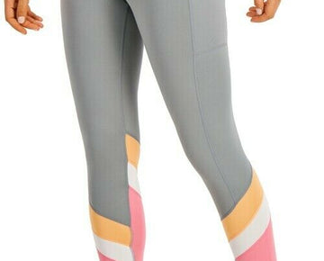 Ideology Colorblocked High-Waist 7/8 Length Leggings Womens gray Size M MSRP $40