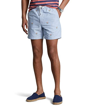POLO RALPH LAUREN 6-Inch Polo Prepster Oxford Shorts Multi Blue Size 2XL