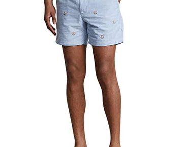 POLO RALPH LAUREN 6-Inch Polo Prepster Oxford Shorts Multi Blue Size 2XL