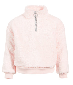 Ideology Girls Sherpa Fleece Pullover Polyester sweater, Pink, Size 6X