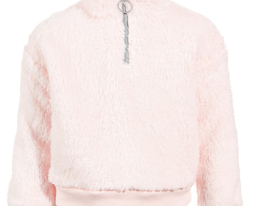 Ideology Girls Sherpa Fleece Pullover Polyester sweater, Pink, Size 6X