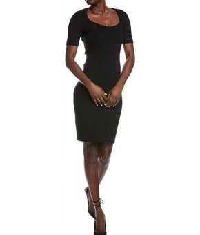 Hugo Boss womens Hugo Fesco Sweaterdress, Size L DRESS Black MSRP $178