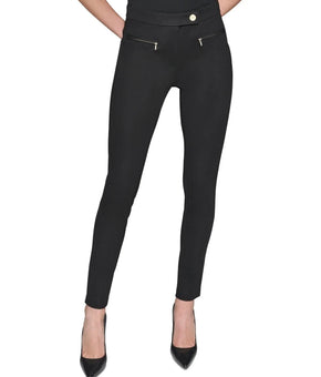 Karl Lagerfeld Paris Pants Womens Size 16 Black Ponte Skinny Ankle Pull On $109