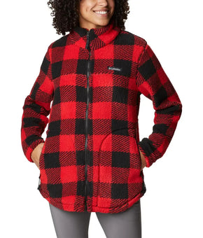 Columbia Women's West Bend Full Zip Fleece Jacket Plus Size 2X Red MSRP $110