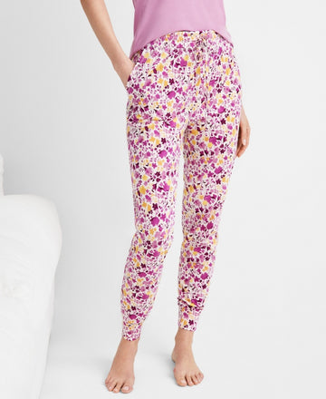 State of Day Women's Sleep Jogger Pants Pink Purple Plus Size 1X MSRP $40 Cotton