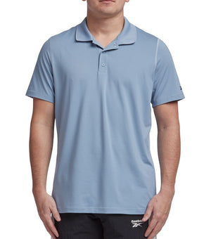 Reebok Mens Regular fit Short Sleeve Polo Shirt Size XL Powder Blue Solid