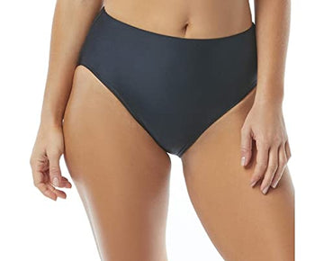 Contours by Coco Reef Women's Onyx HIGH Waist Bottom, Black 001, Size XL