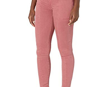 DL1961 Women's Florence Instasculpt Mid Rise Skinny Ankle Jean Pink Rose Size 24