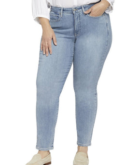 NYDJ womens Plus Sheri Haley Slim Jean, Size 18W Blue MSRP $99
