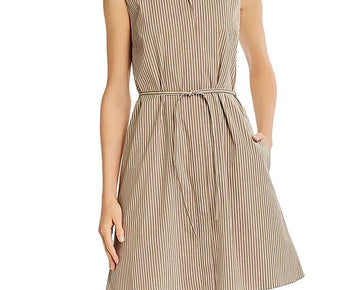 Theory Women's Sleeveless Poplin Shirtdress, Size 10 - Grey MSRP $365