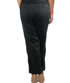 Lauren Ralph Lauren Womens Plus Jovonie Linen Wide Leg Pants Black Size 18W