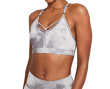 Nike Dri-FIT Indy Icon gray Clash Women Light-Support Padded Sports Bra Size XS