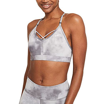 Nike Dri-FIT Indy Icon gray Clash Women Light-Support Padded Sports Bra Size XS