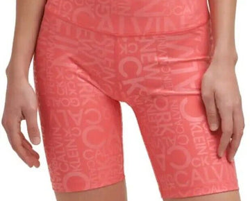 Calvin Klein Performance Women's Printed Bike Shorts Pink Size L
