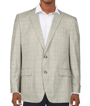 Lauren Ralph Lauren Mens Lexington Classic Fit Plaid Suit Jacket Size 38R Grey