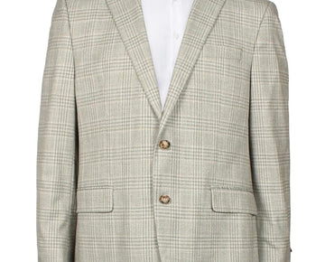 Lauren Ralph Lauren Mens Lexington Classic Fit Plaid Suit Jacket Size 38R Grey
