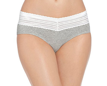 Warner's Women No Pinching No Problems Cotton Hipster Panty Gray Heather Size S