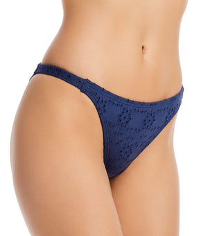 Aqua Swim Womens Eyelet String Swim Bottom Separates Size M Blue
