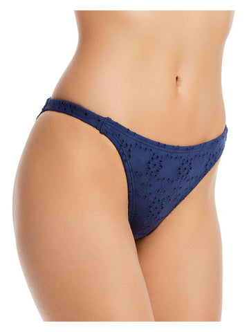 Aqua Swim Womens Eyelet String Swim Bottom Separates Size M Blue