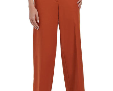 Calvin Klein Women's Orange Brown Whitney Wide-Leg Work Wear Dress Pants Size 12