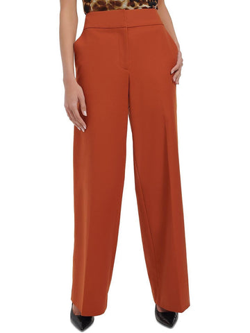 Calvin Klein Women's Orange Brown Whitney Wide-Leg Work Wear Dress Pants Size 12