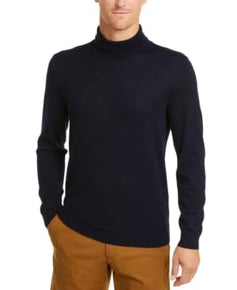 Club Room Mens Merino Turtleneck Navy Blue Size L