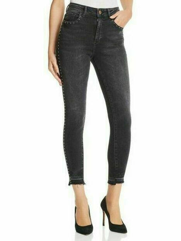 DL1961 Chrissy Ultra High Waist Ankle Skinny Jeans Size 30 Black MSRP $209