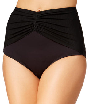 Coco Reef Womens Diva High Waist Crossover Bikini Swim Bottom Black Size M