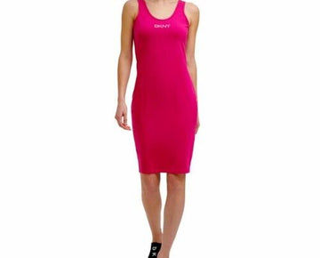DKNY Sport Women s Embellished Logo Tank Dress Pink Size M MSRP $60