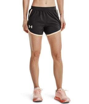 Under Armour Women UA Fly-By 2.0 Light Shorts Retro Pink Black Size L Polyester