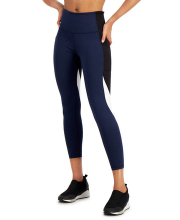 Ideology Women's Colorblock 7/8 Leggings (Indigo Sea) Navy Blue Size XXL