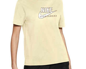 Nike Women's Sportswear Cotton Heritage T-Shirt Yellow Size M MSRP $40