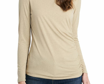 VINCE CAMUTO Women's Sparkle Jersey Cutout Top Gold Size M MSRP $69