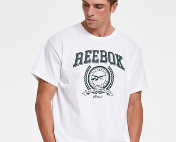 Reebok Mens Regular fit Short Sleeve T-Shirt Shirt XL White Solid