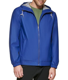 Club Room Mens Rubberized Lightweight Raincoat Navy Size S