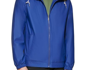 Club Room Mens Rubberized Lightweight Raincoat Navy Size S